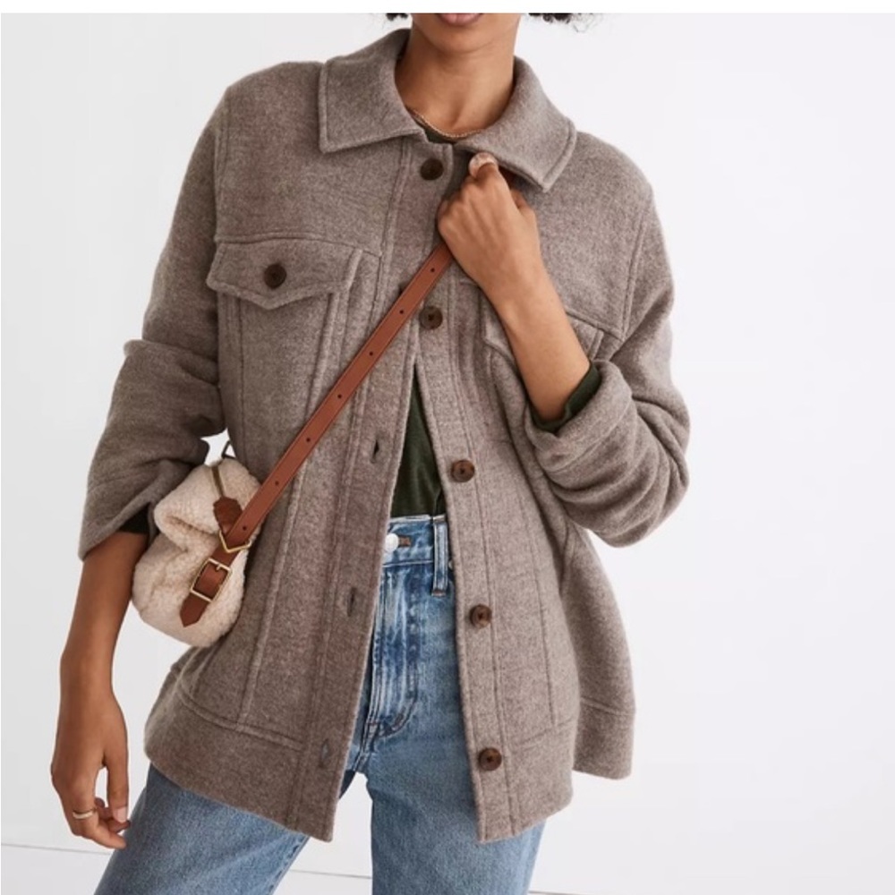 Madewell | Boiled Wool Bridgman Sweater shacket